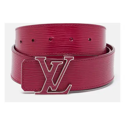 Louis Vuitton Carmine Epi Leather LV Initiales Waist Belt