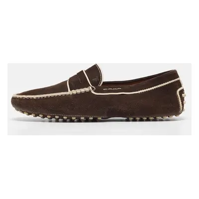 Tod's Brown Suede Gommino Loafers Size