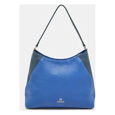 Aigner Two Tone Leather Logo Hobo