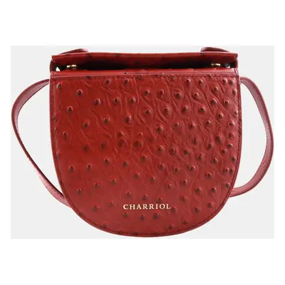 Charriol Bordeaux Leather Passion Ostrich Crossbody