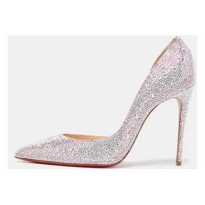 Christian Louboutin Silver/Pink Glitter Iriza Pumps Size