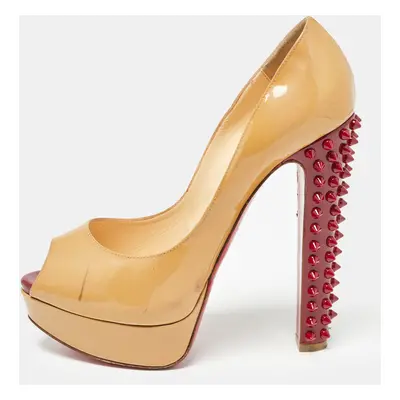 Christian Louboutin Beige Patent Taclou Pumps Size