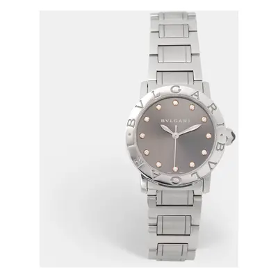 Bvlgari Silver Diamond Stainless Steel Bvlgari Bvlgari BBL33S Women's Wristwatch