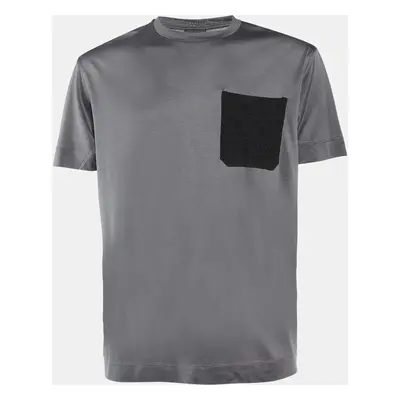 Emporio Armani Grey Jersey Pocket Detail Crew Neck T-Shirt