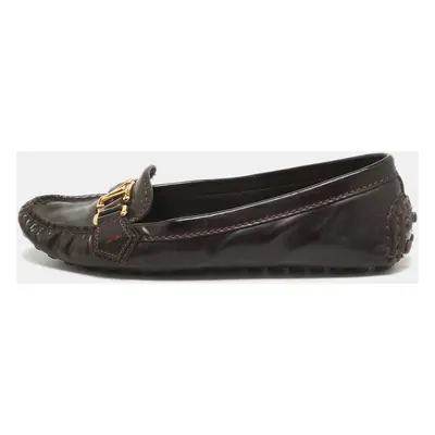 Louis Vuitton Burgundy Patent Leather Oxford Flats Size