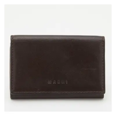 Marni Dark Brown Leather Card Holder