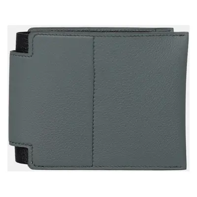 Hermes Vert Amande / Noir Open Compact Wallet