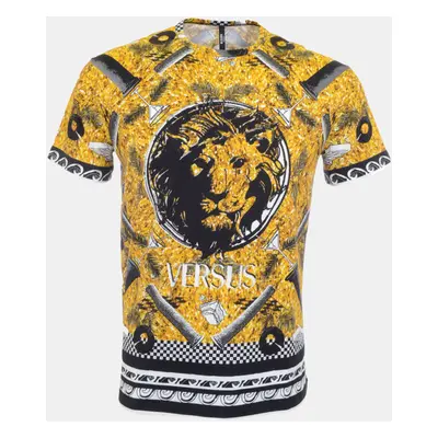 Versus Versace Yellow Printed Jersey T-Shirt