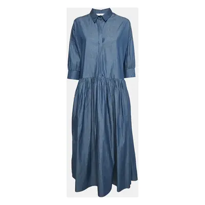 Marielle Blue Denim Buttoned Maxi Dress