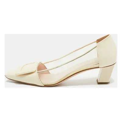 Roger Vivier Cream/Transparent Patent and PVC Belle Vivier Pumps Size