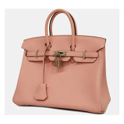 Hermes Rose Sakura Swift Leather Birkin Tote Bag