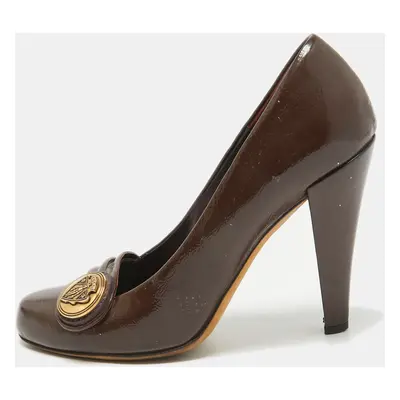 Gucci Brown Patent Leather Hysteria Pumps Size