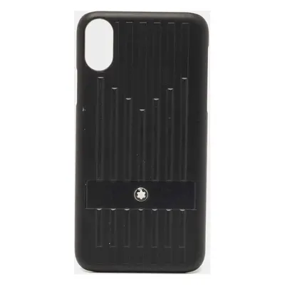 Montblanc Black Sartorial Hard Shell Leather Phone Case IPhone X