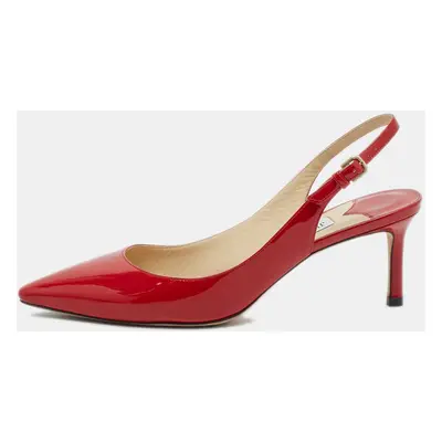 Jimmy Choo Red Patent Erin Slingback Pumps Size