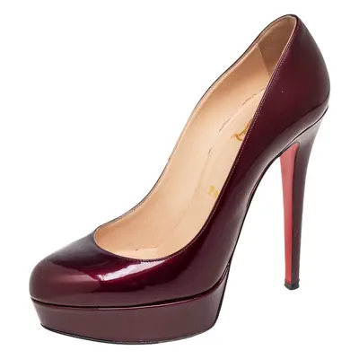 Christian Louboutin Burgundy Patent Leather Bianca Pumps Size