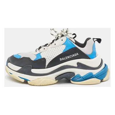 Balenciaga Multicolor Leather and Mesh Triple Sneakers Size