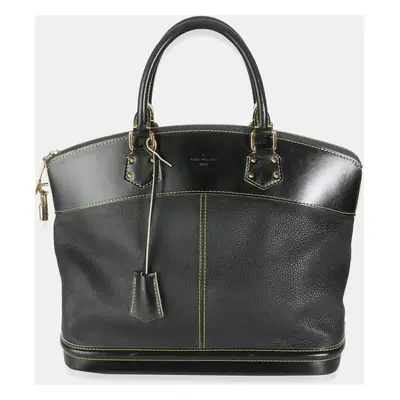 Louis Vuitton Black Leather Suhali Lockit MM Bag