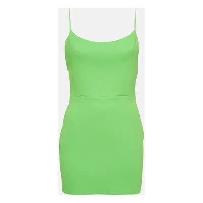 Alex Perry Apple Green Stretch Crepe Singlet Mini Dress