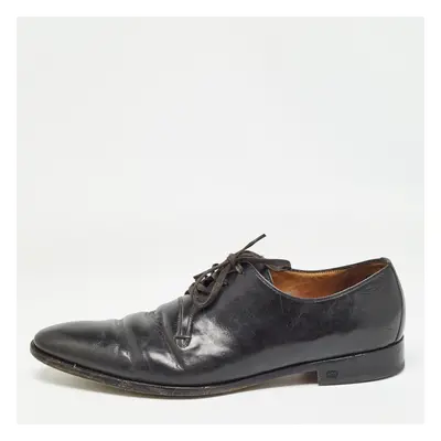 Gucci Black Leather Lace Up Derby Size