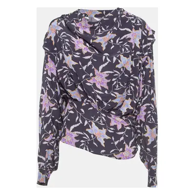 Isabel Marant Etoile Floral Print Crepe Oxel Blouse