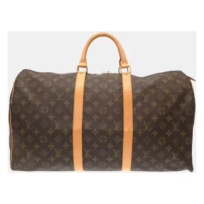 Louis Vuitton Brown Monogram Canvas Keepall Duffel Bag