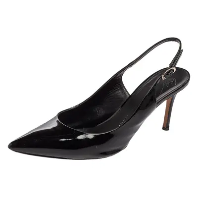 Giuseppe Zanotti Black Patent Leather Slingback Pumps Size