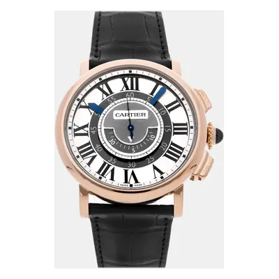 Cartier Silver 18k Rose Gold Rotonde de Cartier W1555951 Automatic Men's Wristwatch mm