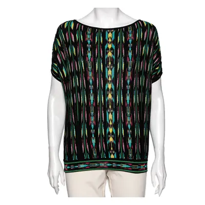 M Missoni Multicolor Perforated Pattern Knit Top