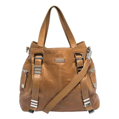 Michael Kors Tan Leather Buckle Strap Convertible Tote