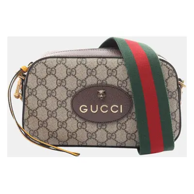 Gucci Beige Brown Multicolor Coated Canvas Leather GG Kaleidoscope Shoulder Bag