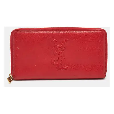 Saint Laurent Red Leather Belle De Jour Wallet