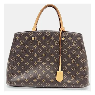 Louis Vuitton Brown Monogram Canvas Montaigne GM Satchel Bag