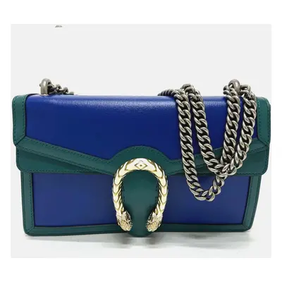 Gucci blue Green Bicolor Chain shoulder bag