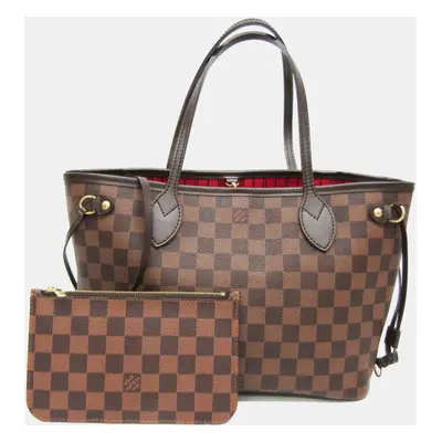 Louis Vuitton Brown Damier Ebene Canvas Neverfull PM Tote Bag