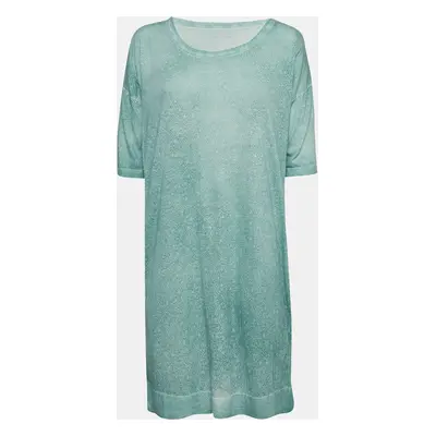 Zadig & Voltaire Mint Green Overdye Lace Knit Mini Dress