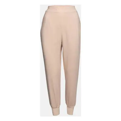 Stella McCartney Light Pink Crepe Rib Knit Trimmed Pants