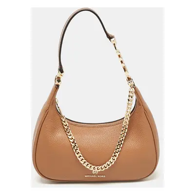 Michael Kors Brown Leather Small Piper Hobo