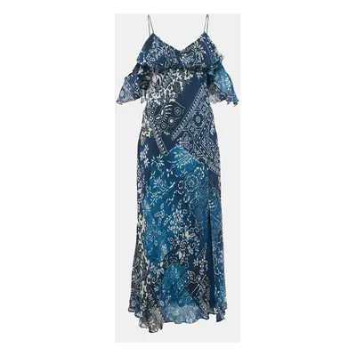 Polo Ralph Lauren Blue Printed Maxi Dress