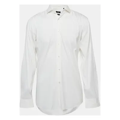 Boss By Hugo Boss White Cotton Slim Fit Shirt