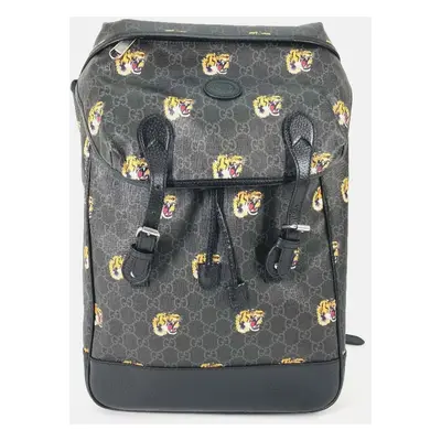 Gucci Black Interlocking G Tiger Backpack