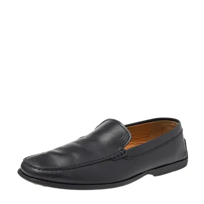 Tod's Black Leather Slip On Loafers Size