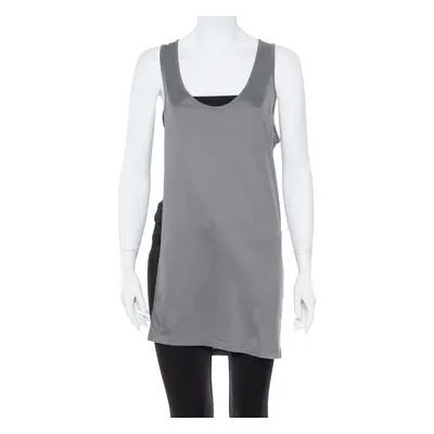 Dior Grey Cotton Open Asymmetric Tank Top