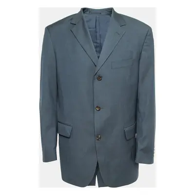 Boss By Hugo Boss Vintage Blue Wool Single Breasted Blazer