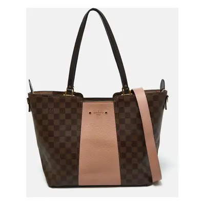 Louis Vuitton Magnolia Damier Ebene Canvas and Taurillon Leather Jersey Bag