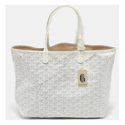 Goyard White Goyardine Canvas and Leather Saint Louis PM Tote