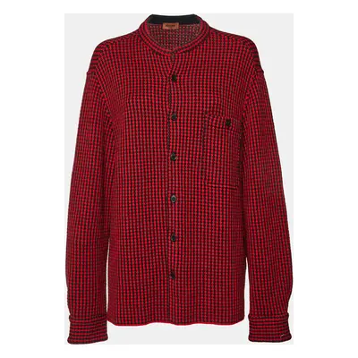 Missoni Red/Black Patterned Wool Cardigan