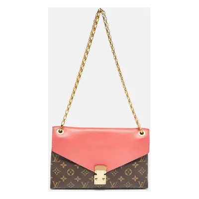 Louis Vuitton Litchi Monogram Canvas Pallas Chain Bag