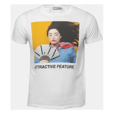 Valentino X Izumi Miyazaki White Printed Cotton Crew Neck T-Shirt