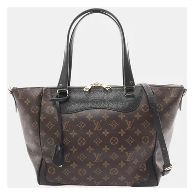 Louis Vuitton Coated Canvas Leather Brown Black Estrella Monogram Tote Bag