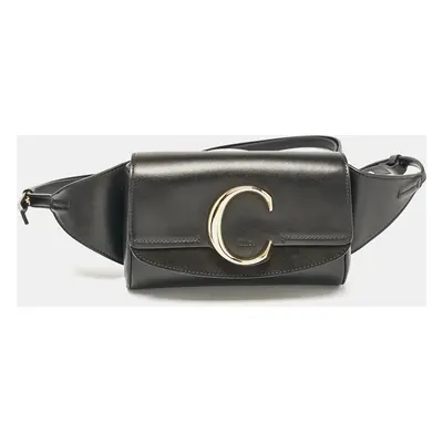 Chloe Black Leather and Suede C Belt Bag